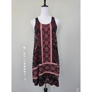 Altar’d State Boho Sleeveless Mini Dress Size M Fall Floral Rayon Festival Vibe